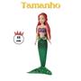 Imagem de Boneca Original Ariel Articulada Infantil Mini My Size Disney Menina Crianças Pequena Sereia Novabrink