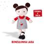 Imagem de Boneca Pano Infantil Lara Antialérgico E Lavável 32 Cm Linda Presente Naninha Criança