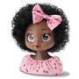 Imagem de Boneca Para Pentear Maquiar Brinquedo Infantil Menina Negra - Bee Toys