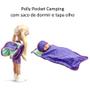 Imagem de Boneca Polly Comping com Saco de Dormir e Tapa Olhos