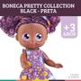 Imagem de Boneca Pretty Collection Black Preta Cabelo Moderno Milk