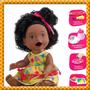 Imagem de Boneca primeira papinha negra  divertoys + carrinho baby alive