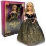 Imagem de Boneca Princesa Fashion Vestido Preto Dourado Brilhante Style Acessórios Castela