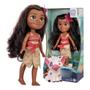 Imagem de Boneca Princesa Moana E Porquinho Puá Original Disney - Kit Boneca + Porquinho Infantil Brinquedos Cotiplás