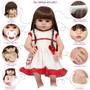 Imagem de Boneca Reborn Adora Cabelo Longo Vestido Vermelho Acessórios