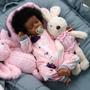 Imagem de Boneca Reborn Baby Doll BABESIDE em vinil preto de 17 polega