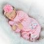 Imagem de Boneca Reborn Baby Doll Wokex Docka Soft Silicone 55 cm Realike