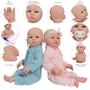 Imagem de Boneca Reborn Gêmeos Casal Com Pijama Kit 32 Acessórios