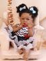 Imagem de Boneca Reborn HOOMAI Afro-American Girl 58 cm com roupas