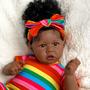 Imagem de Boneca Reborn JIZHI Black Girl 50cm com acessórios