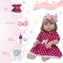 Imagem de Boneca Reborn Loira Abigail Vestido Bolinha Envio Imediato