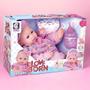 Imagem de Boneca Reborn Love Born Naninha Faz Xixi Realista 35,5cm Abre e fecha o Olho