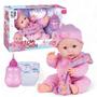 Imagem de Boneca Reborn Love Born Naninha Faz Xixi Realista 35,5cm Abre e fecha o Olho