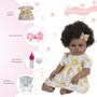 Imagem de Boneca Reborn Menina Negra Com Vestido Florido 13 Itens