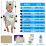 Imagem de Boneca Reborn OtardDolls - Silicone Corpo Inteiro 33cm com Conjunto