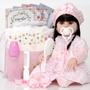 Imagem de Boneca Reborn Real Linda Morena Vinil Siliconado + Enxoval