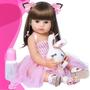 Imagem de Boneca Reborn Realista 100% Silicone Pode dar Banho NewHappy