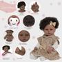 Imagem de Boneca Reborn Realista Diva Cabelo Cacheado 13 Itens Oncinha