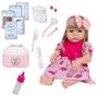 Imagem de Boneca Reborn Realista Loira Vestido Flamingo Envio Imediato
