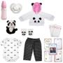 Imagem de Boneca Reborn Silicone Bebê Panda Linda Com Kit Acessórios