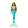 Imagem de Boneca Sereia Barbie com Cabelo Fantasia Azul e Amarelo