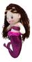 Imagem de Boneca Sereia Biquini Vinho Escamas Saia Pink 32cm