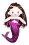 Imagem de Boneca Sereia Biquini Vinho Escamas Saia Pink 32cm - Fofy Toys