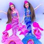 Imagem de Boneca Sereia Princesa Com Luz e Som, Espelho, Pente de Cauda Brilhante, Brinquedo Musical, Presente Para Meninas 2 Modelos