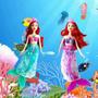 Imagem de Boneca Sereia Tipo Ariel e Golfinho com Musica Luz Na Cauda