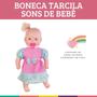 Imagem de Boneca Tarcila Sons de Bebê com Chupeta Bebezinha Linda Milk