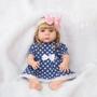 Imagem de Boneca Tipo Reborn Loira Princesa Enxoval Baby 13 Itens
