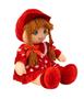 Imagem de Boneca Vermelho Círculos Com Chapéu 50cm - Fofy Toys