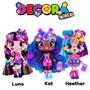Imagem de Bonecas colecionáveis DECORA GIRLZ, pacote com 5 bonecas, pacote com 3 bonecas  Kat, Luna, Heather