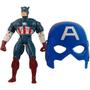 Imagem de Boneco 25Cm Action Figure Capitão America + Mascara Nº1