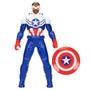 Imagem de Boneco Articulado com Acessório - Disney - Marvel Mighty Hero Series - Capitão América - Hasbro