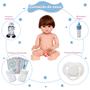 Imagem de Boneco Bebê Reborn Arthur Com Chupeta Kit 11 Itens Completo