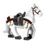 Imagem de Boneco Blocos De Montar Cavalo Branco Medial Red Feather