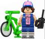 Imagem de Boneco Blocos De Montar Dustin Stranger Things Bicicleta