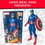 Imagem de Boneco Capitão América Brinquedo Vingadores Articulado