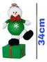 Imagem de Boneco de neve equilibrista com presente de natal - MR.CHEAP