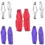 Imagem de Boneco de Pano Branco Vermelho Roxo Ritual Vodu Vudu Kit