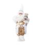 Imagem de Boneco de Papai Noel Branco Segurando Ursinho 82cm 1 Unidade