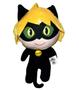 Imagem de Boneco De Pelúcia Pequeno Miraculous Cat Noir - Personagem Turma Da Ladybug Nickelodeon - 19 Centímetros - Multibrink