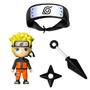 Imagem de Boneco do Naruto Chibi + Kit com Bandana Kunai e Shuriken - PUBLICAR