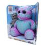 Imagem de Boneco Elástico Urso Tye Dye Verde e Rosa de 22cm - Soft