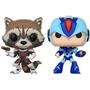 Imagem de Boneco Funko Pop Marvel Vs Capcom - Rocket vs Mega Man X 2-Pack