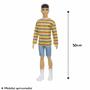 Imagem de Boneco Ken Barbie Camisa Listrada Bermuda Tênis 175 com Bolsinha Original Mattel