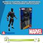Imagem de Boneco Pantera Negra Brinquedo Marvel Vingadores Articulado