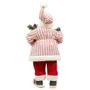 Imagem de Boneco Papai Noel 46cm Esqui Ursos Casaco Listrado Luxo Decoracao de Natal Premium