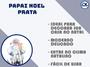 Imagem de Boneco Papai Noel Prata Champanhe Luxo Decoração Natal 45cm